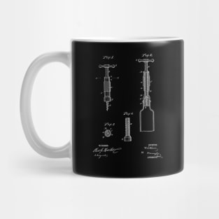 Corkscrew Vintage Patent Drawing Mug